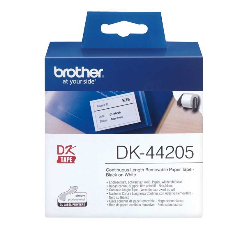 Brother DK44205 P-Touch Endlosetiketten Papier weiß