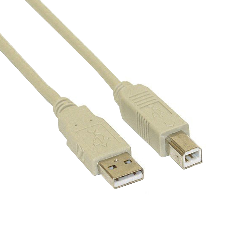 InLine USB 2.0 Kabel A/B 2m beige 34518H