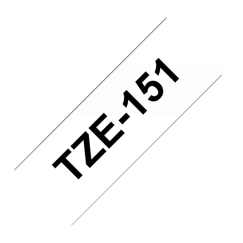 Brother TZe-151 P-touch Schriftband 24 mm schwarz auf transparent
