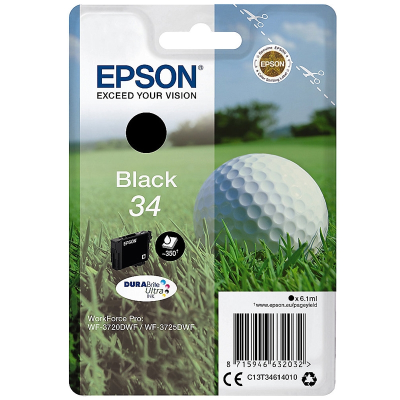 EPSON Singlepack Schwarz 34 - DURABrite Ultra Tinte