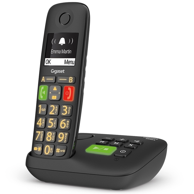 Gigaset E290A Duo Schnurlostelefon schwarz