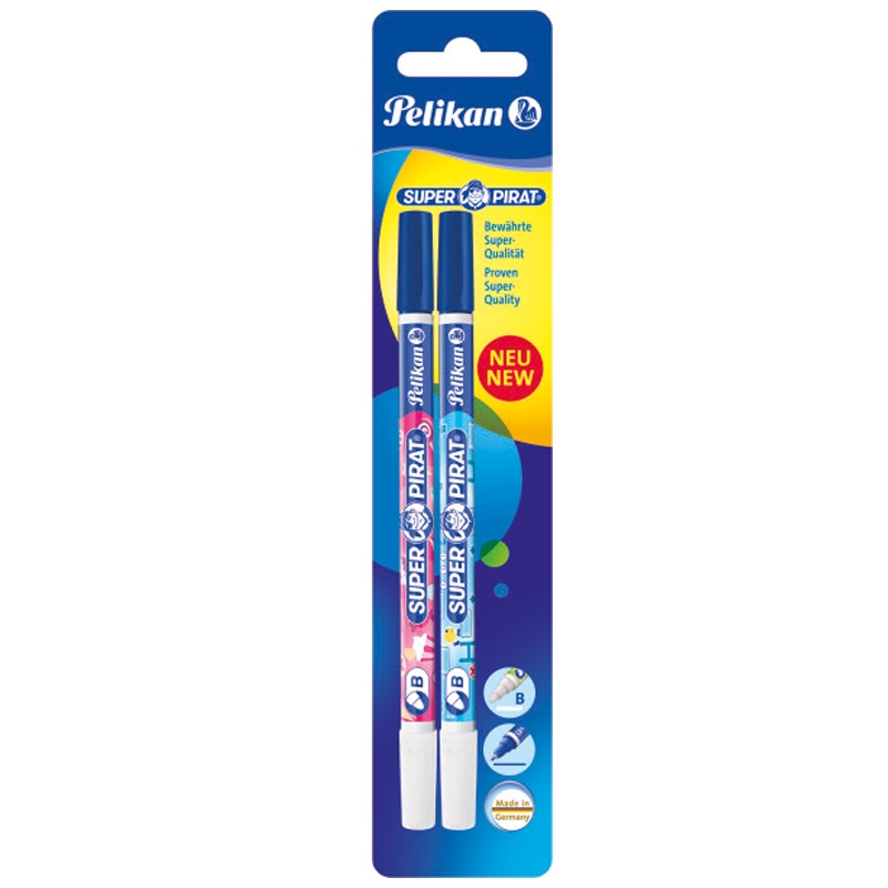 Pelikan 921734 - Tintenlöscher Super-Pirat Löschspitze B (Breit), 2 Stück