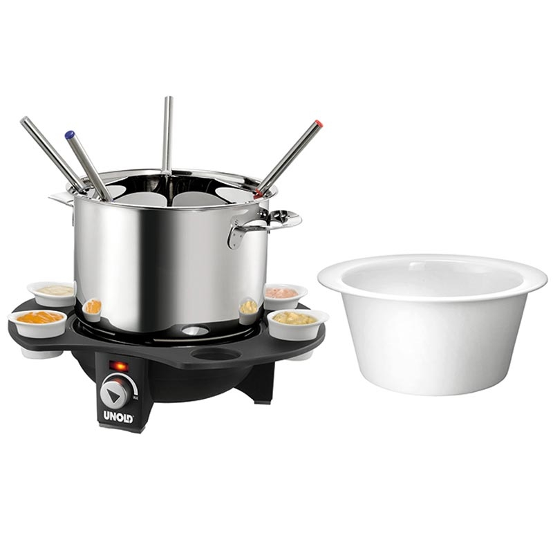 UNOLD Fondue Elegance 48645 Fondueset, Wechseltopf (Edelstahl/Keramik)