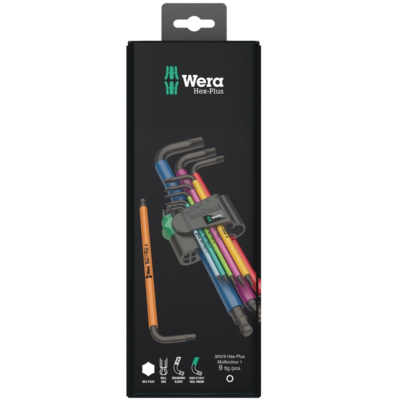 WERA 950 SPKL/9 SM N Multicolor Winkelschlüsselsatz