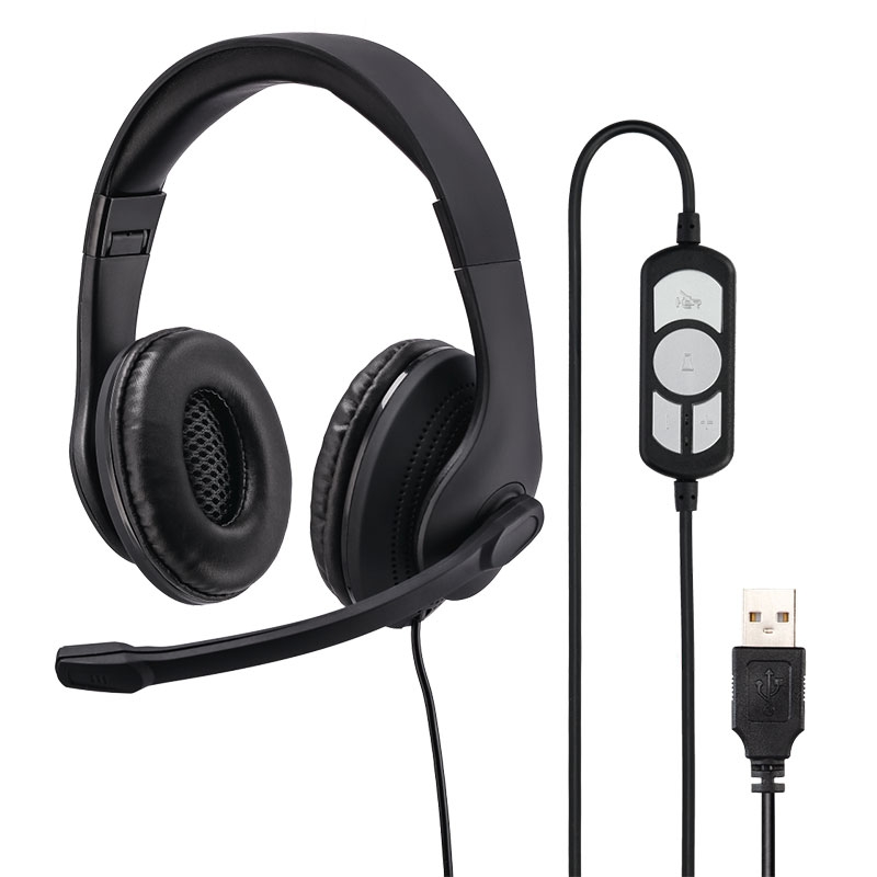 Hama PC-Office-Headset "HS-USB300", Stereo, Schwarz