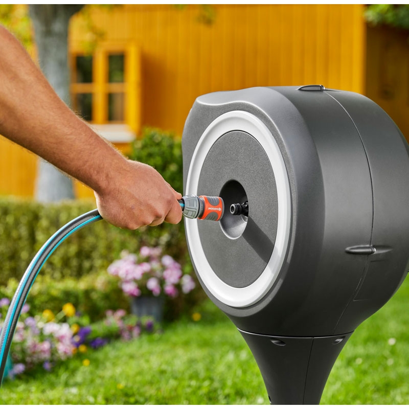 GARDENA 18606-20 Garten-Schlauchbox RollUp S (weiß) 15 m