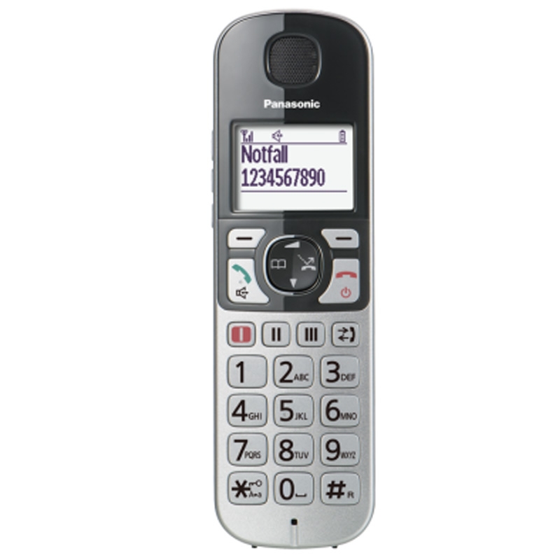 Panasonic KX-TGE522GS DECT Seniorentelefon mit AB silber-schwarz (2.Wahl)