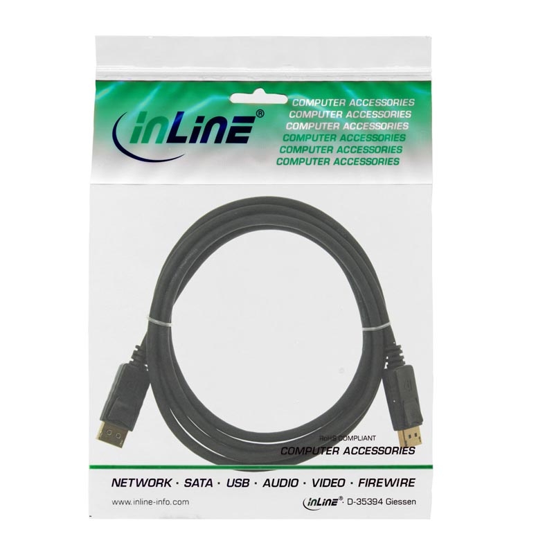 InLine DisplayPort Anschlusskabel 2m schwarz