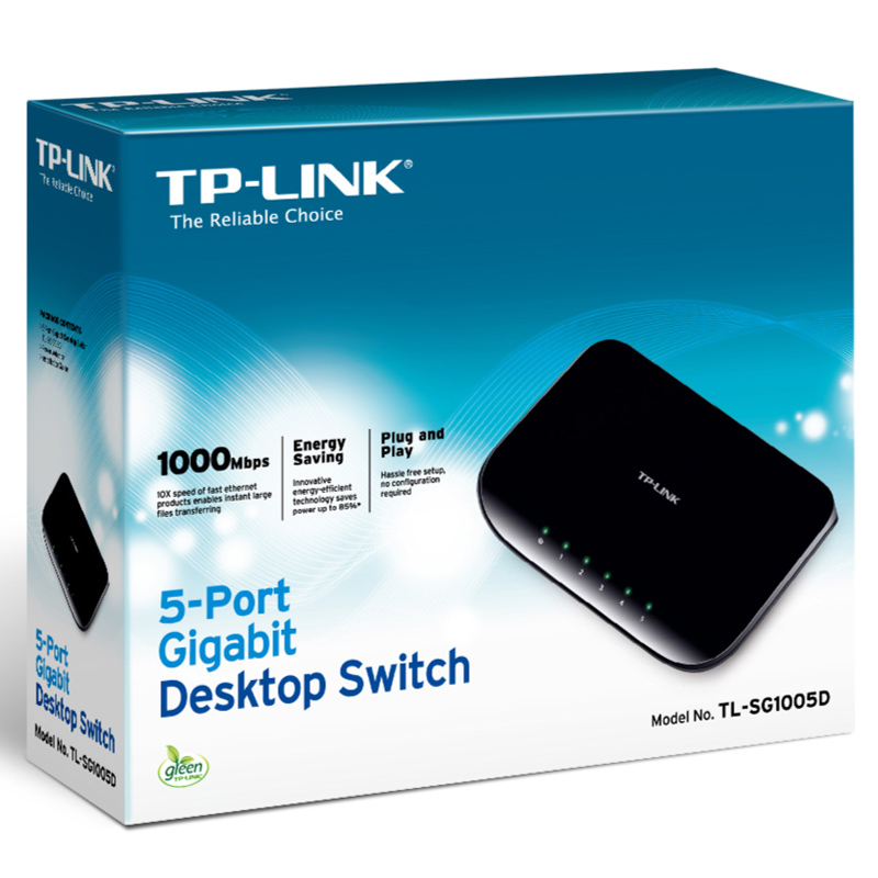 TP-Link TL-SG1005D V6.0 5 Port Gigabit Desktop Switch schwarz