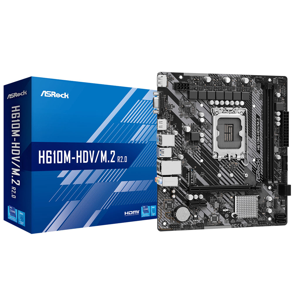 AsRock H610M-HDV/M.2 R2.0 S1700 mATX Mainboard