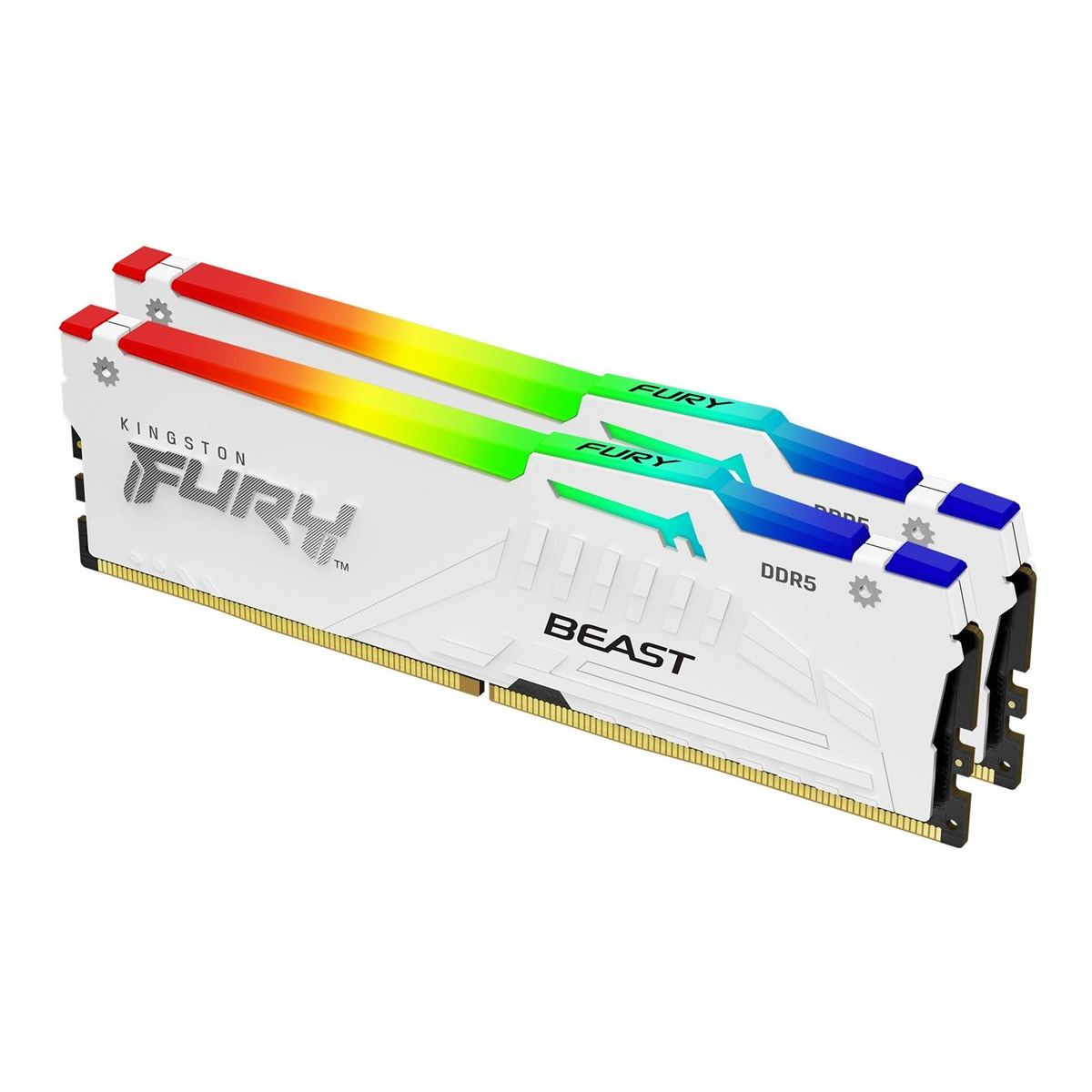 Kingston FURY Beast RGB EXPO 64GB DDR5-6400 CL32 Arbeitsspeicher weiß
