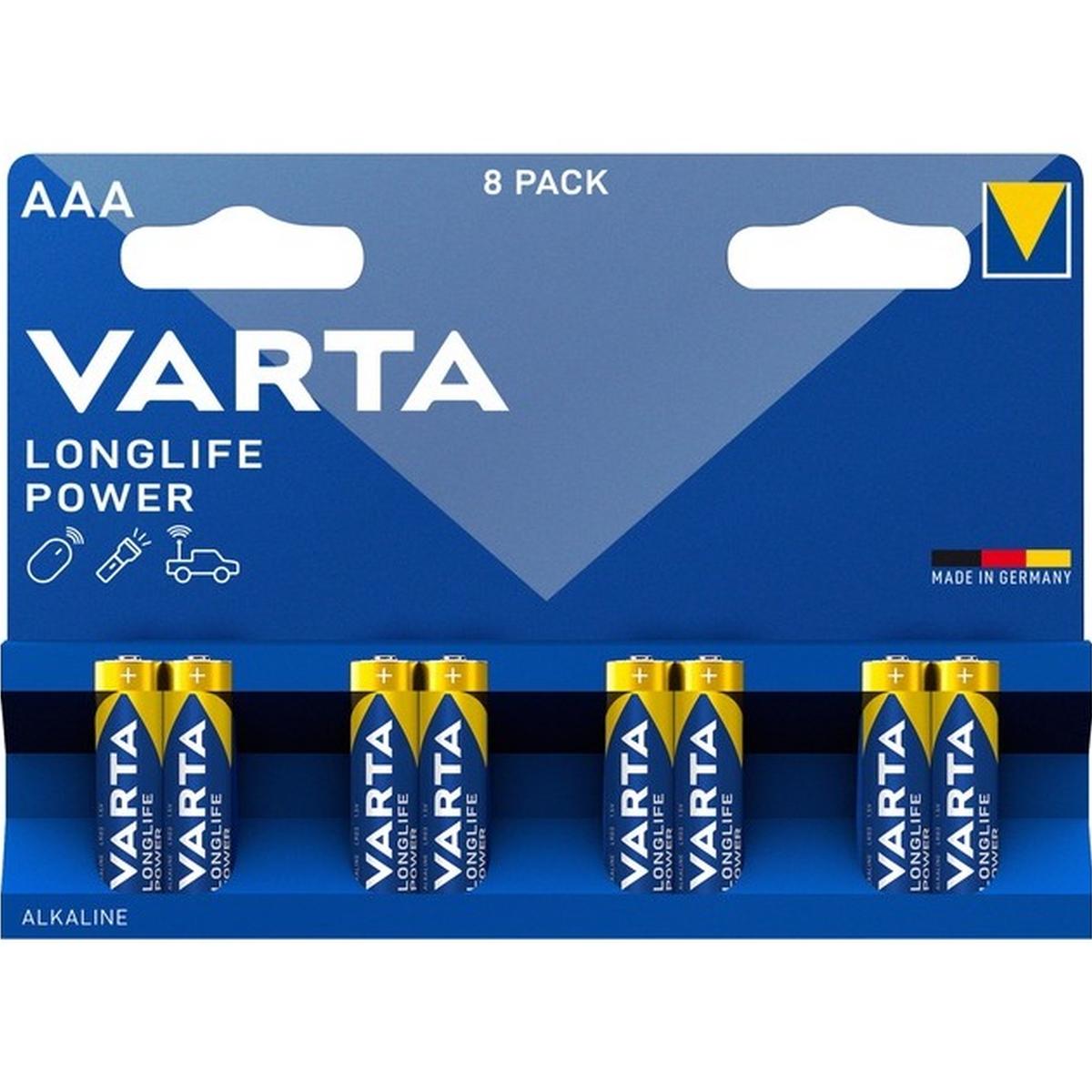 Varta Longlife Power AAA Batterien 8 Stück