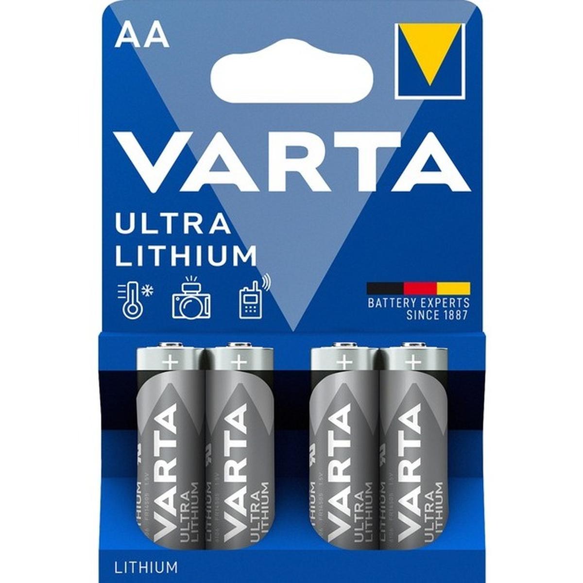 Varta Ultra Lithium AA Batterien 1,5V 4 Stück