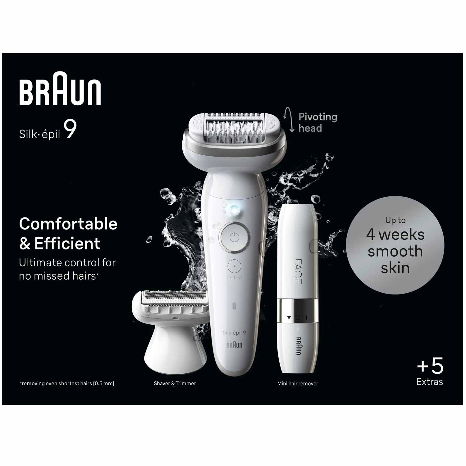 Braun Silk-epil 9-341 SensoSmart Wet&Dry Epilierer weiß/silber