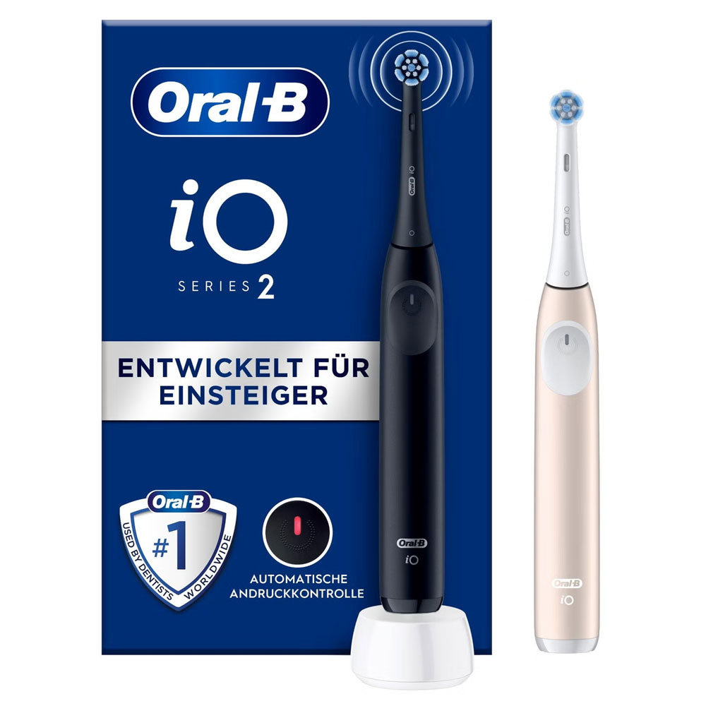 Oral-B iO Series 2 elektrische Zahnbürste DUO Pack night black/calm pink