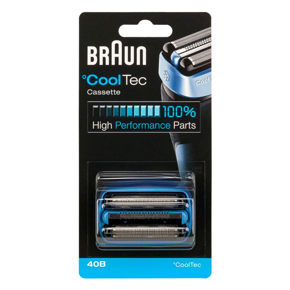 Braun Ersatzscherteil 40 B Blau kompatibel mit CoolTec Rasierern