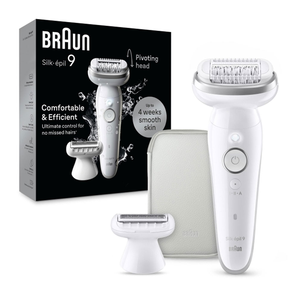 Braun Silk-épil 9-041 Epilierer Damen weiß/silber