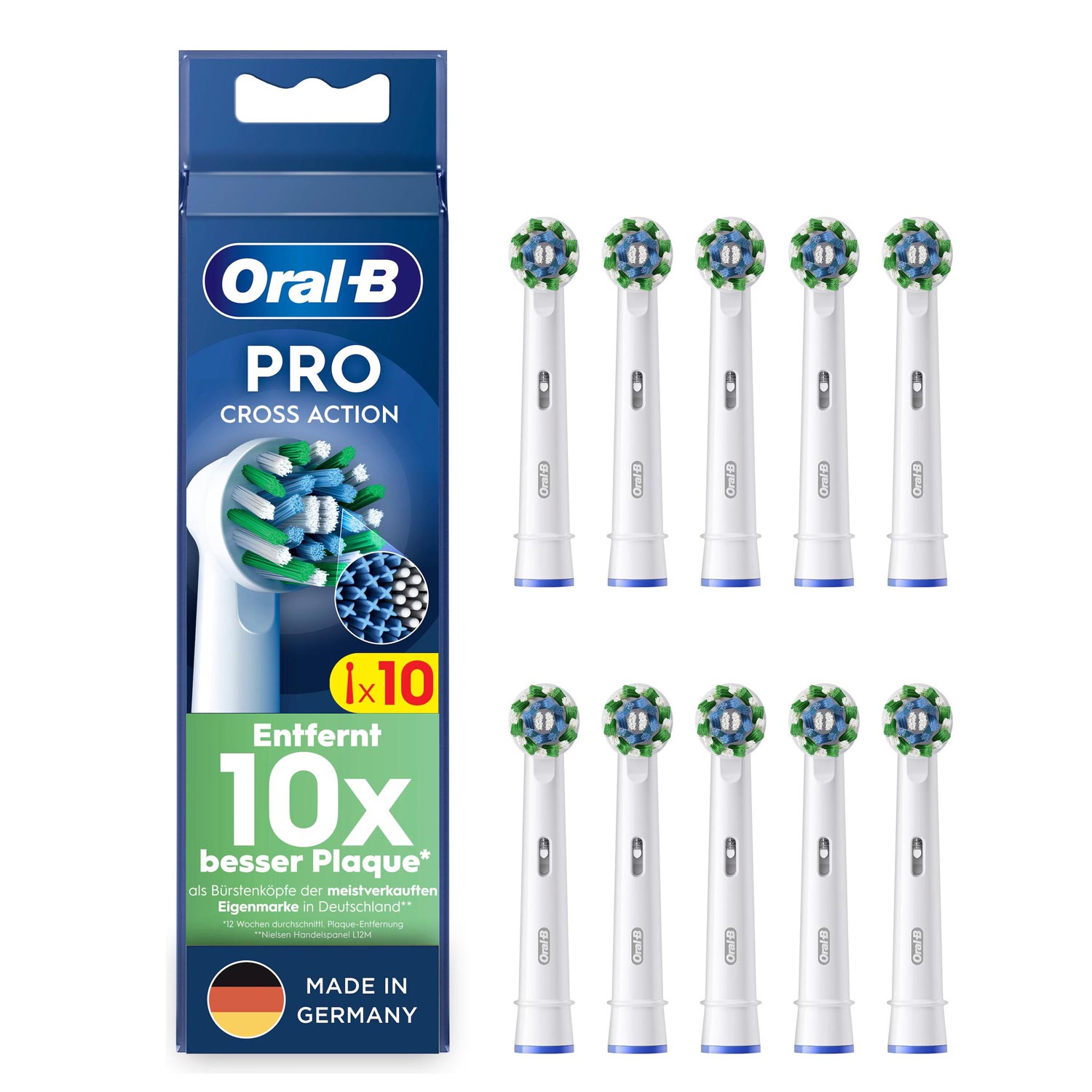 Oral-B Pro CrossAction Zahnbürstenköpfe 10 Stück weiß