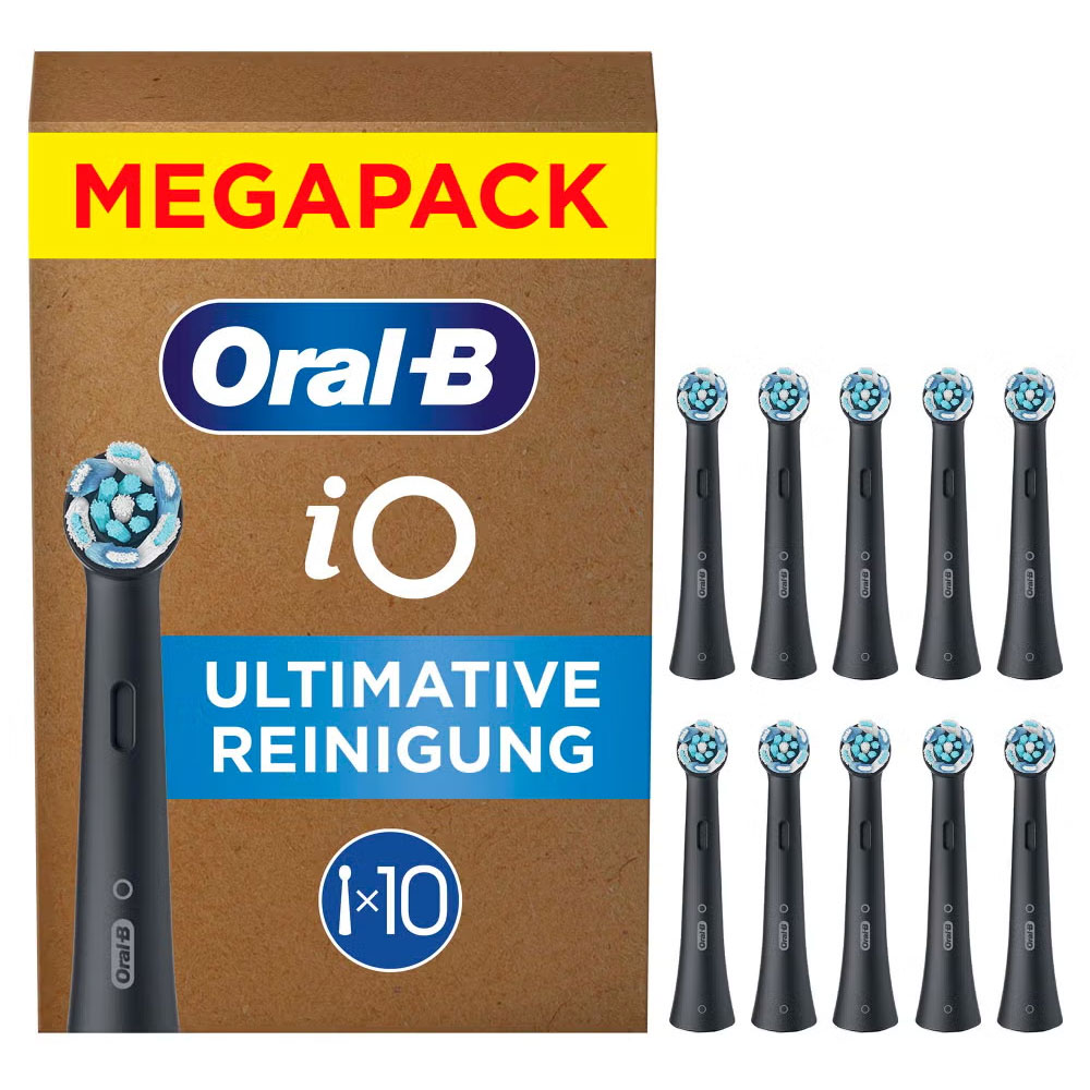 Oral-B iO Ultimative Reinigung Aufsteckbürsten 10 Stück schwarz