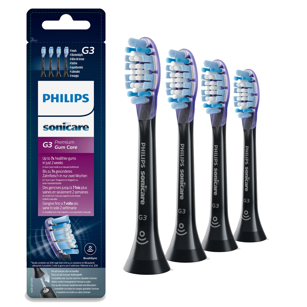 Philips Sonicare HX9054/33 G3 Gum Care Schallzahnbürstenköpfe schwarz 4er