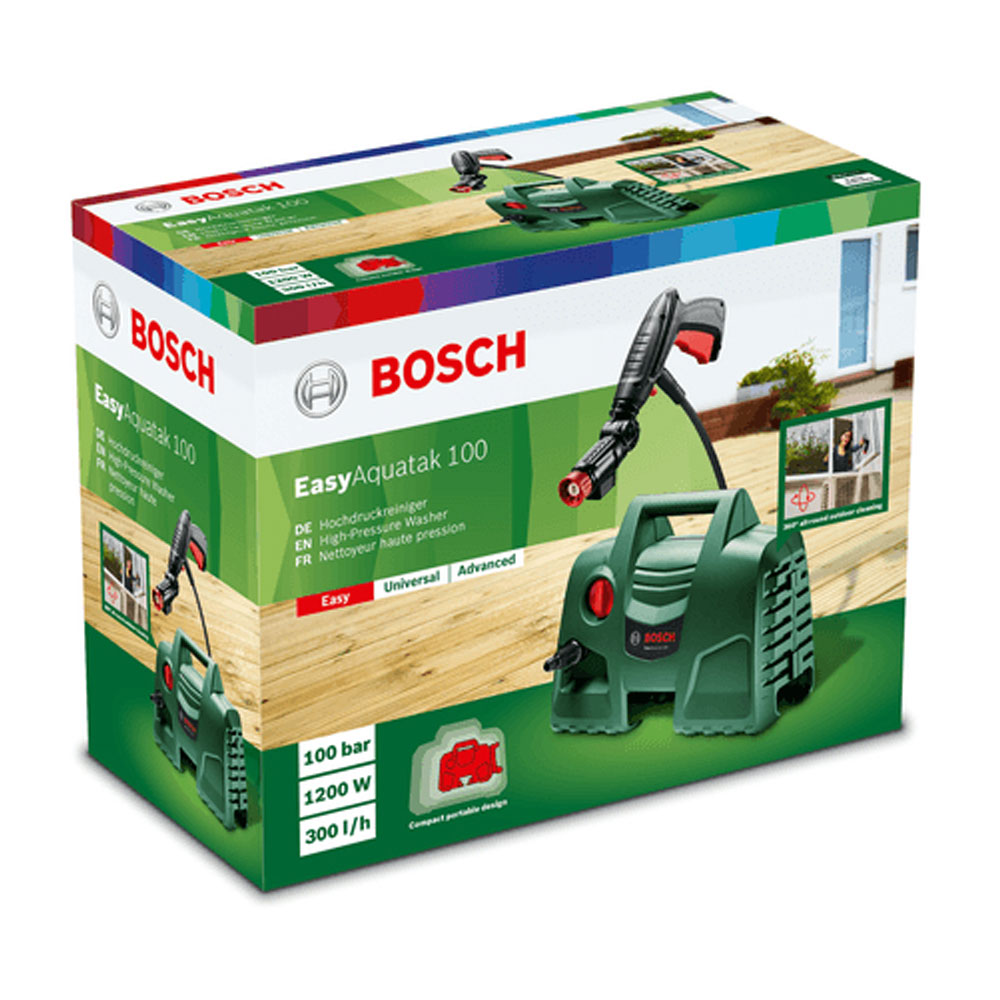 Bosch EasyAquatak 100 Hochdruckreiniger 1200W (100 bar, 300 l/h, 360° Düse)