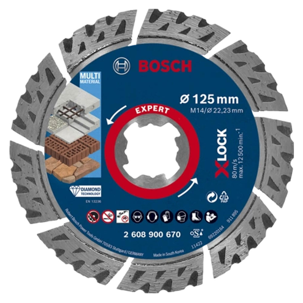 Bosch Expert MultiMaterial X-LOCK Diamanttrennscheibe (Ø 125 mm)