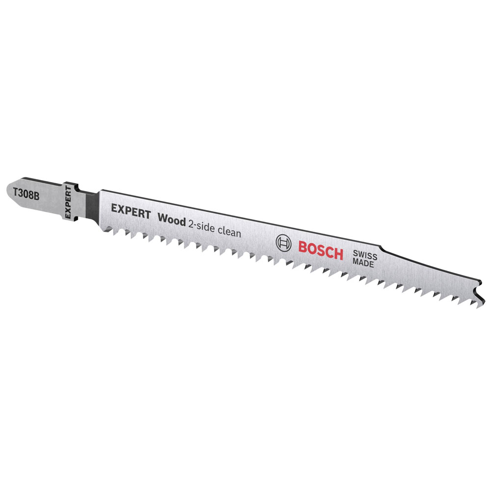 Bosch Expert Wood 2-Side Clean T 308 B Stichsägeblatt 5 Stück (117 mm)