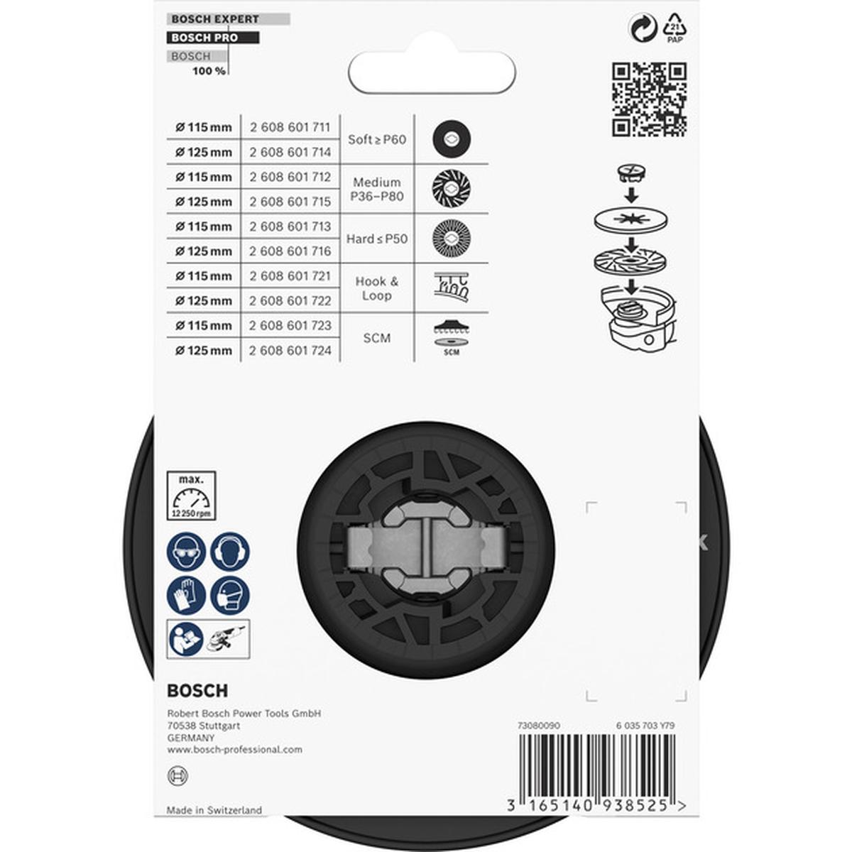 Bosch Pro Backing Pad X-Lock hart (Ø 125 mm)