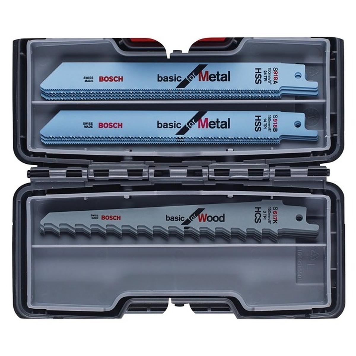 Bosch Professional Wood and Metal Säbelsägeblatt Set 15-teilig (mit Toughbox)