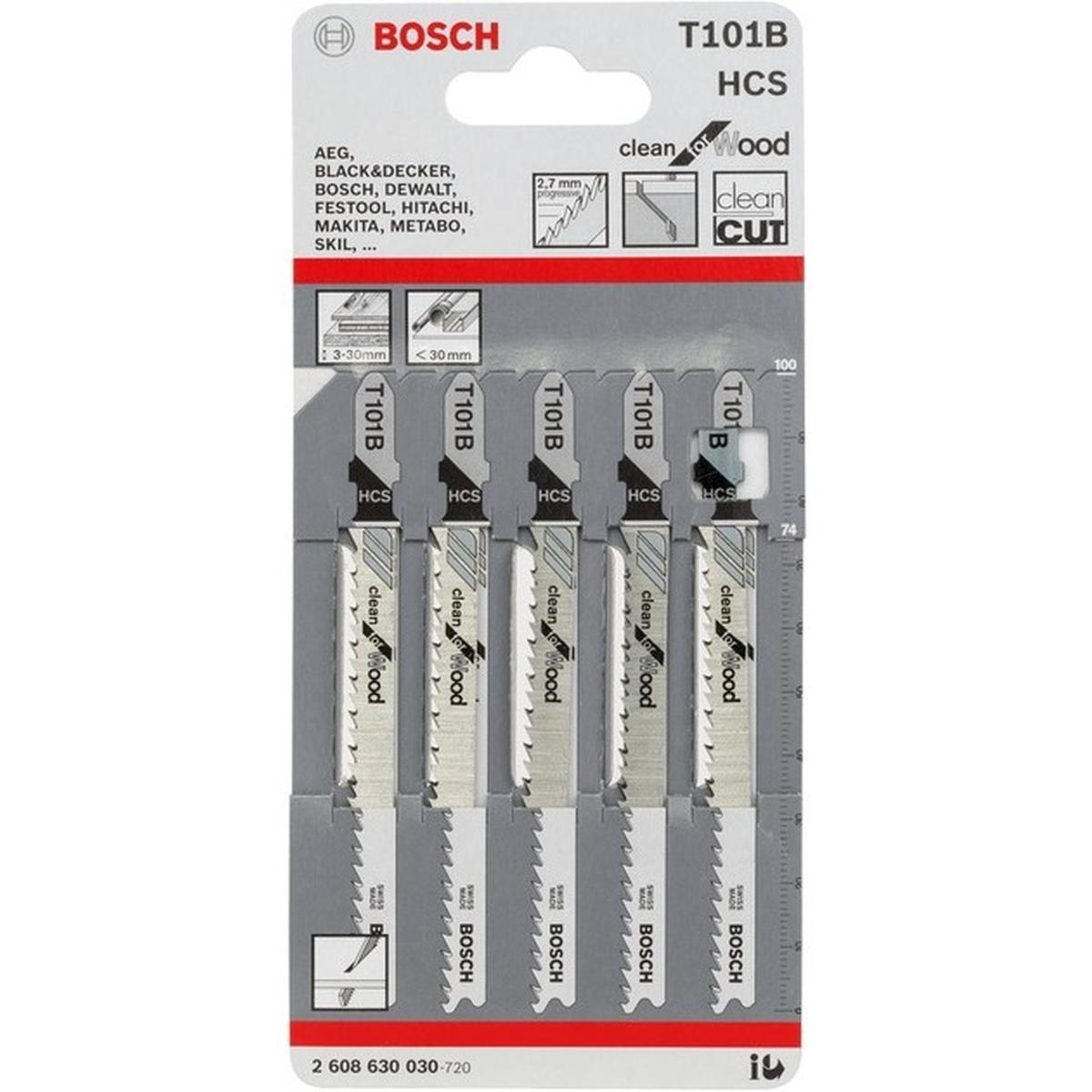 Bosch T 101 B Clean for Wood Stichsägeblatt 5 Stück