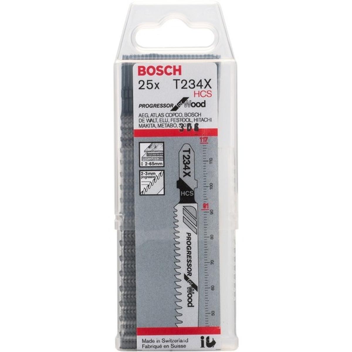 Bosch T 234 X Progressor for Wood Stichsägeblatt 25 Stück (117 mm)