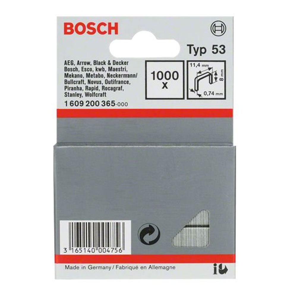 Bosch Tackerklammern Typ 53 8/11,4 mm 1000 Stück