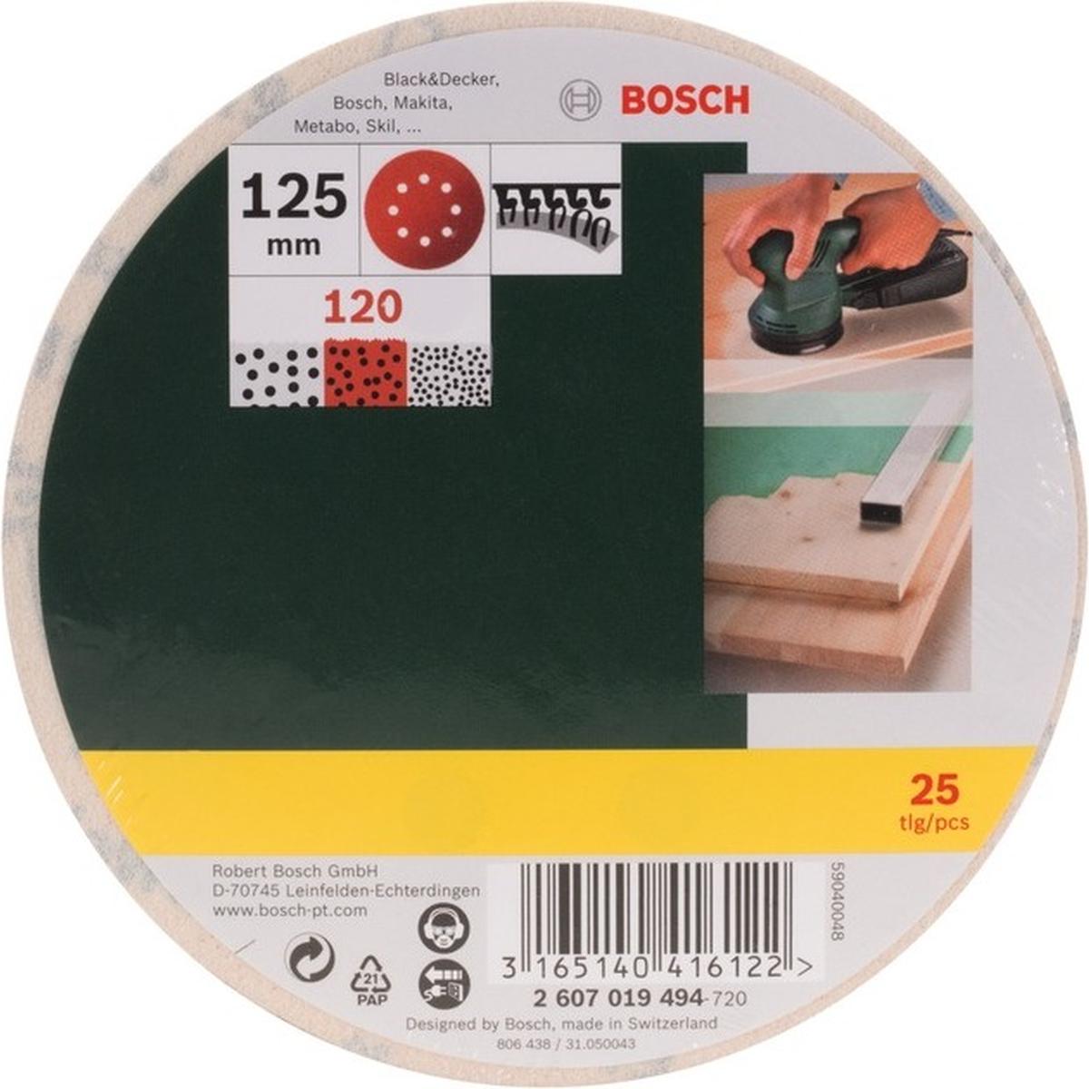 Bosch Schleifblatt-Set 25-teilig Körnung 120