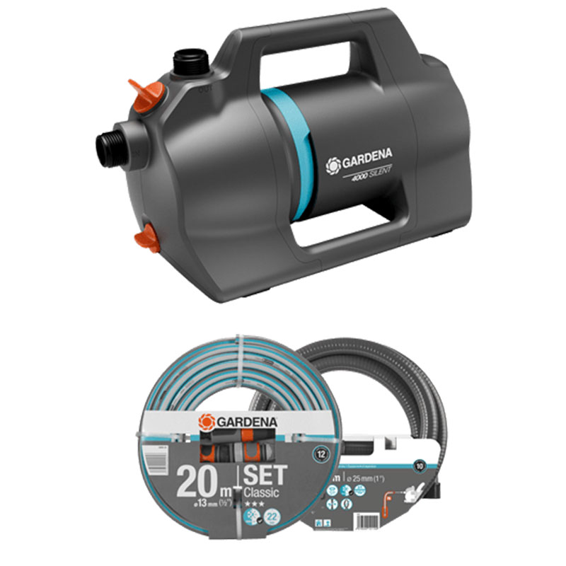 GARDENA 09055-61 Gartenpumpe 4200 Silent Set