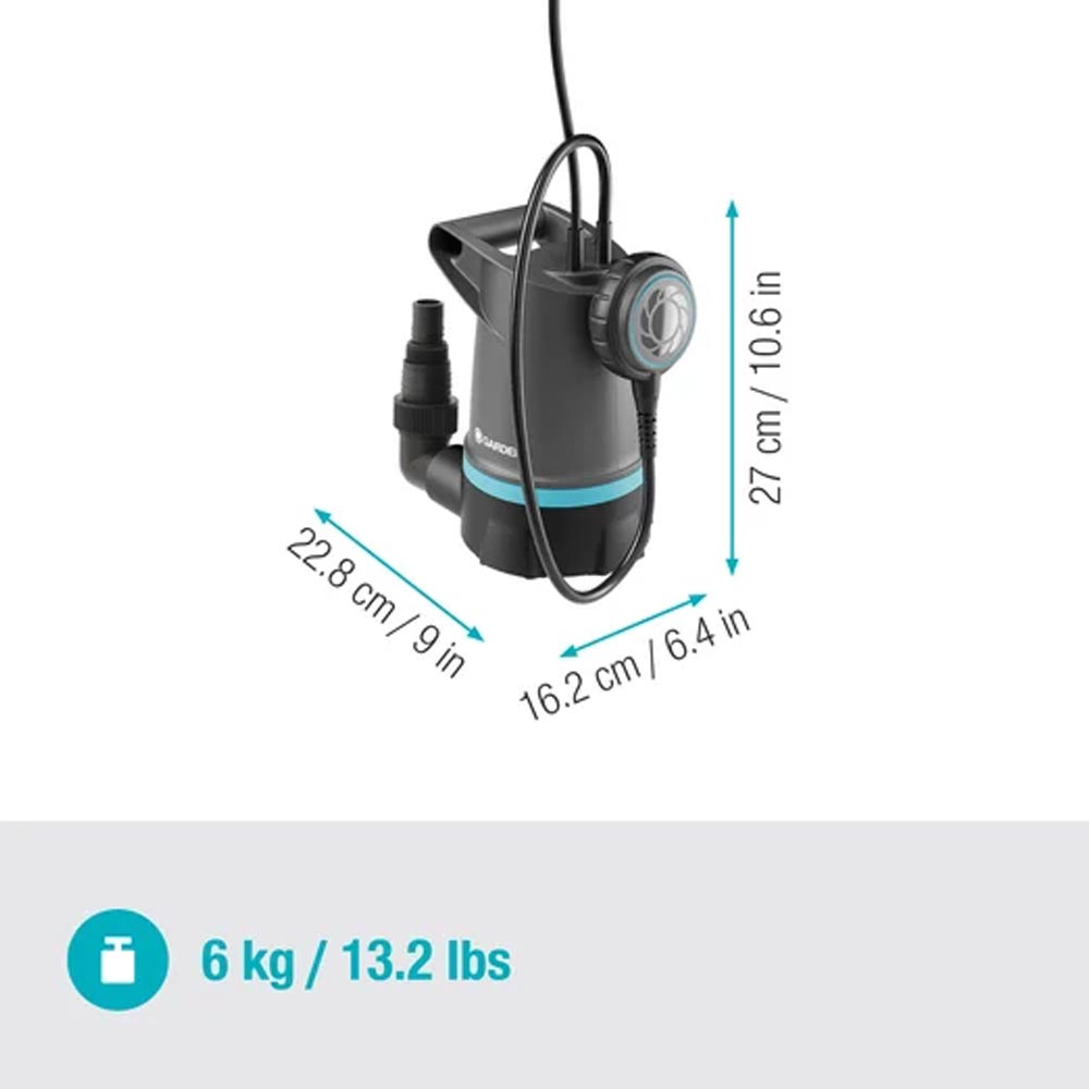 GARDENA 09017-47 Schmutzwasser-Tauchpumpe 20000 BASIC