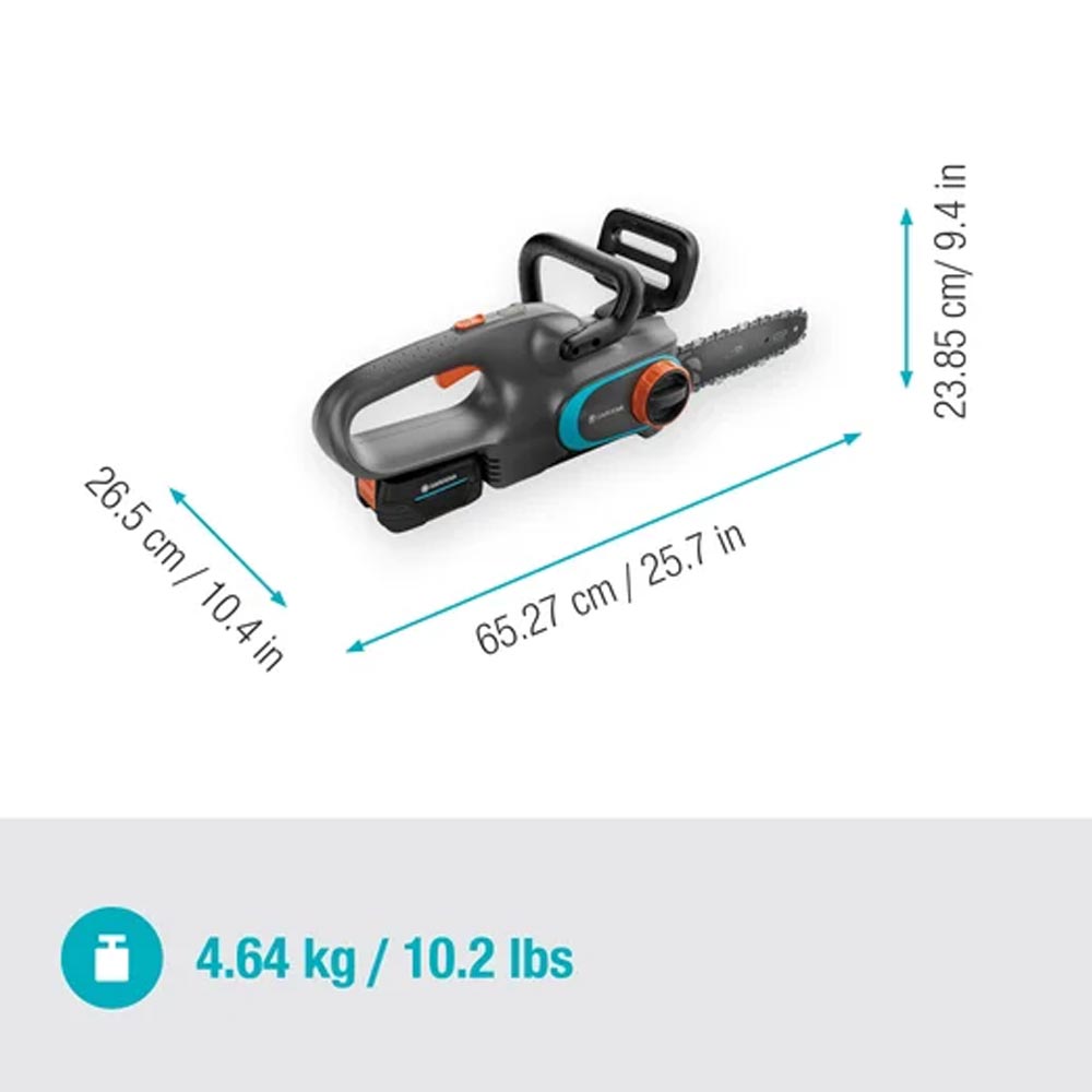 GARDENA 14790-20 Akku-Kettensäge PowerSaw 250/18V P4A Ready-To-Use Set