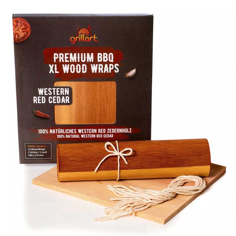 grillart Wood Wraps Zedernholz 12 Stück