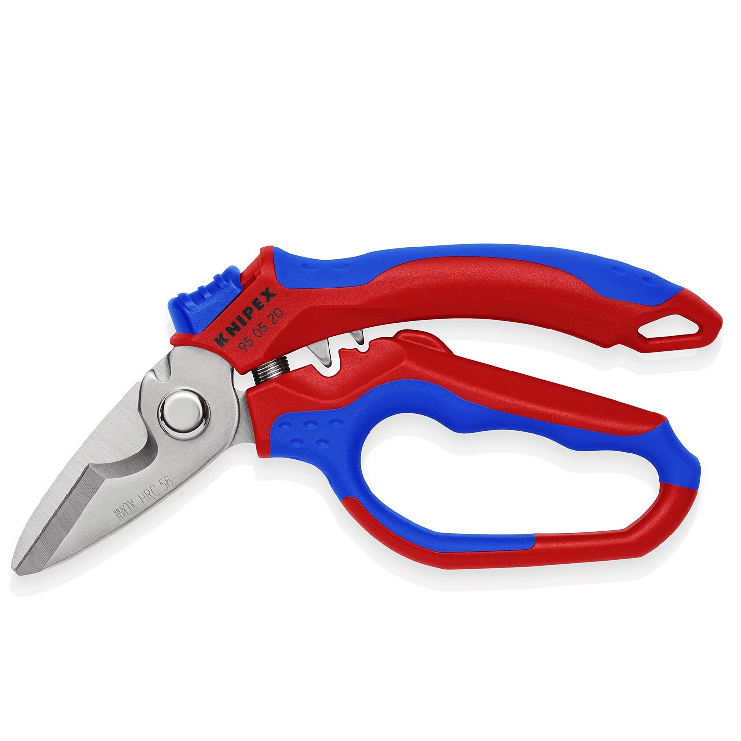 KNIPEX 95 05 20 SB Gewinkelte Elektrikerschere 160 mm