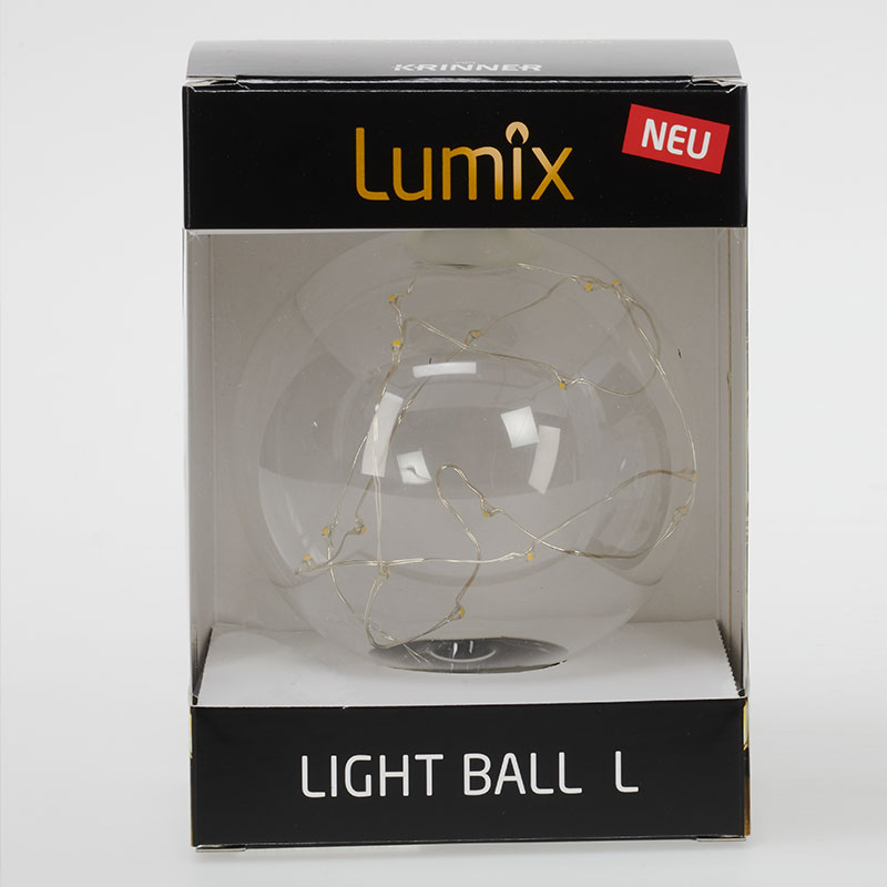 Krinner Lumix Light Ball L rot Christbaumkugel