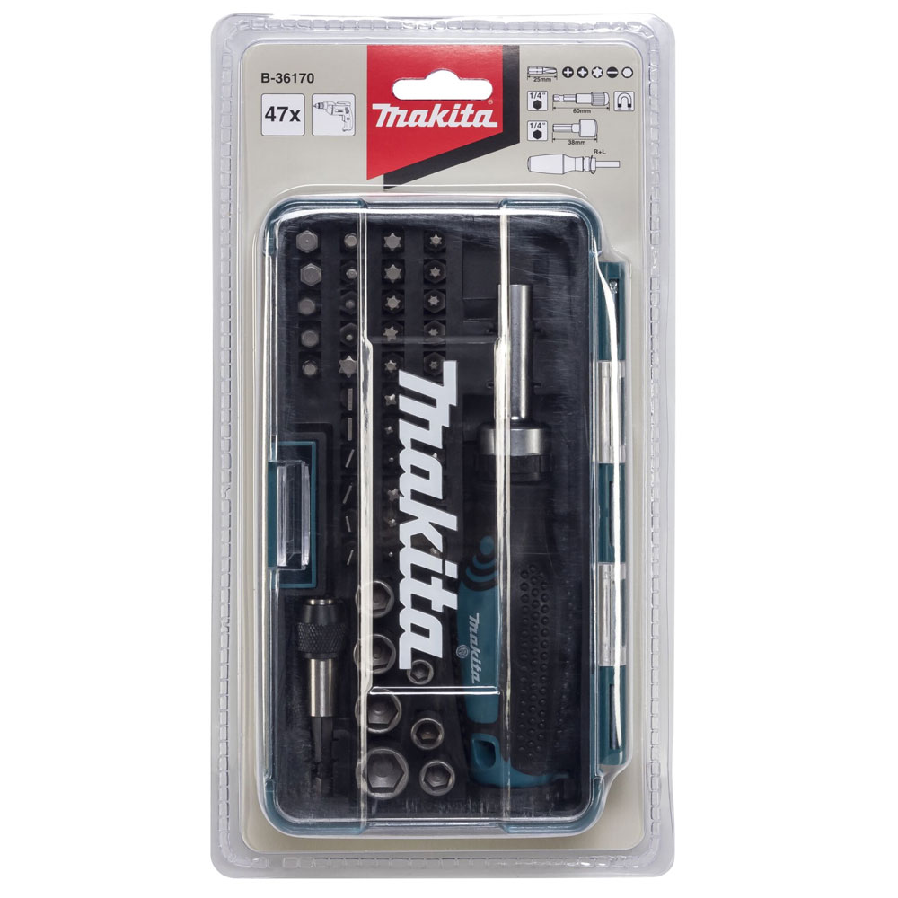 Makita B-36170 47-teiliges Ratschen- und Bit-Set