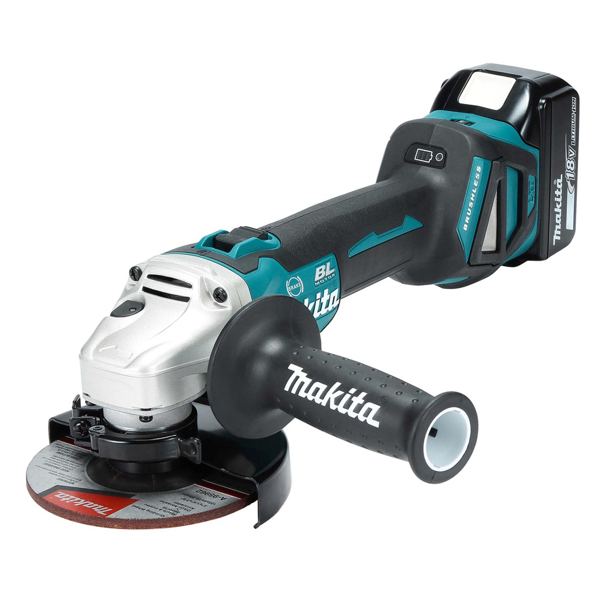 Makita DGA513RT3J Akku-Winkelschleifer 18V (mit 3 Akkus 5,0Ah, mit Ladegerät)