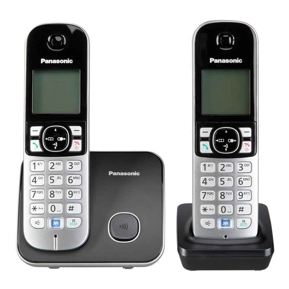 Panasonic KX-TG6812GB DECT Schnurlostelefon DUO ohne Anrufbeantworter schwarz
