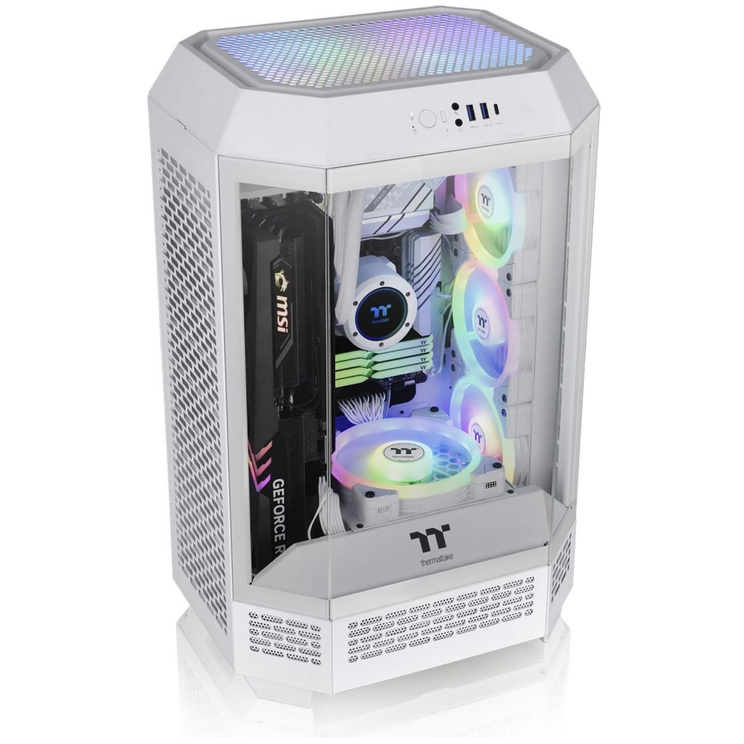 Thermaltake The Tower 300 ARGB Micro-Gehäuse weiß