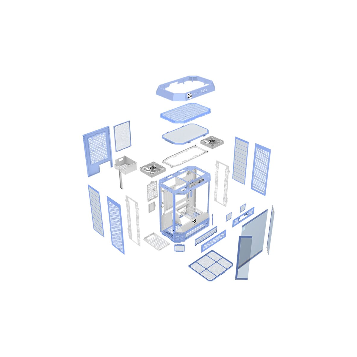 Thermaltake The Tower 600 Mid-Tower-Gehäuse hydrangea blue