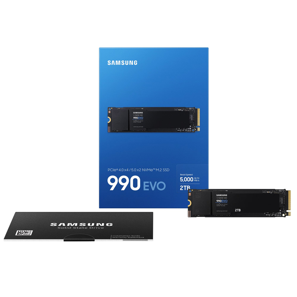 Samsung 990 EVO MZ-V9E2T0BW M.2 2280 PCI Express 5.0 x4 NVMe interne SSD 2 TB