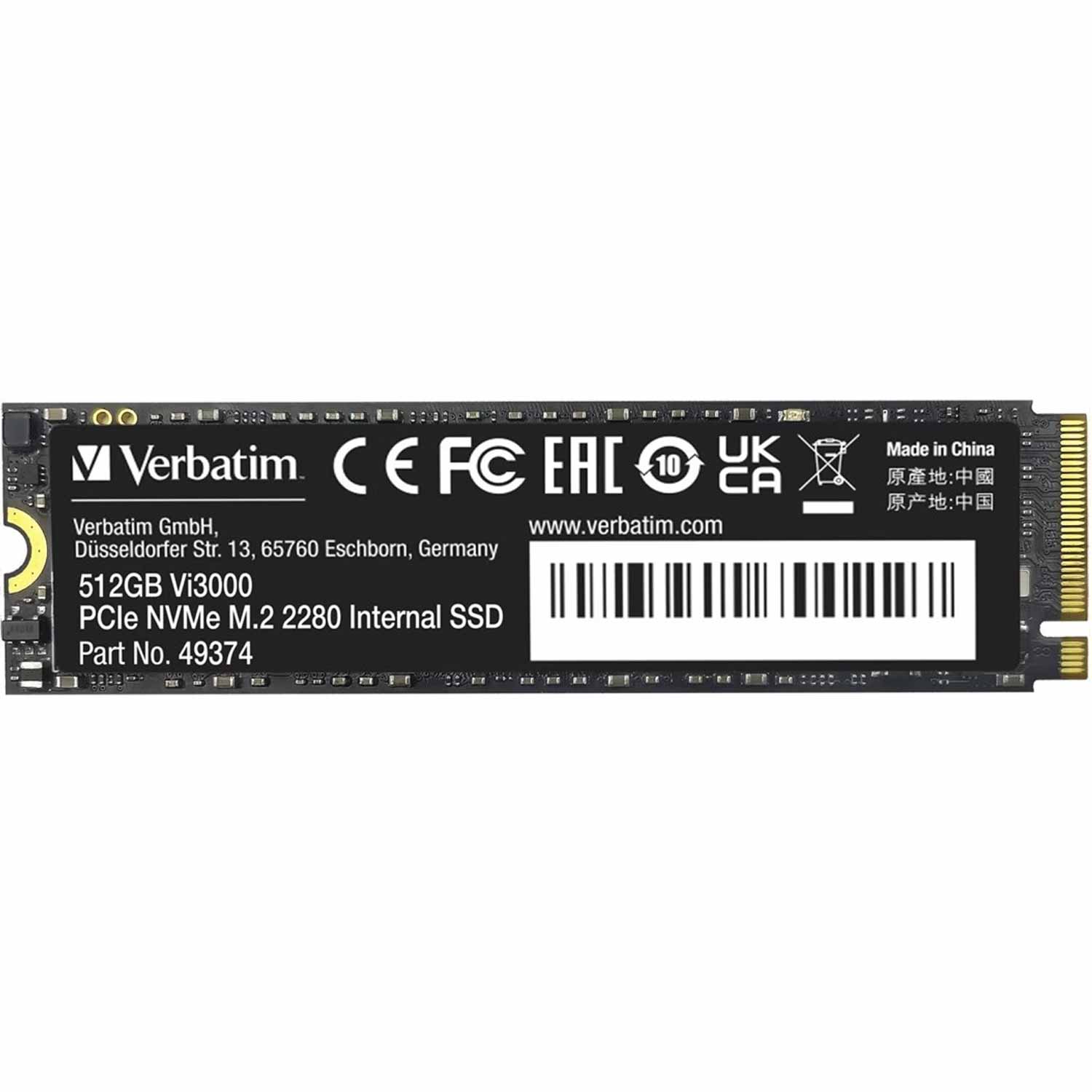 Verbatim Vi3000 PCIe NVMe M.2 SSD 512GB