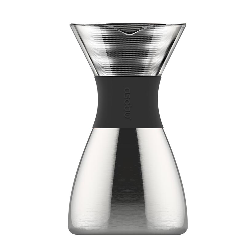 Asobu Pour Over Filterkaffeebereiter silber schwarz