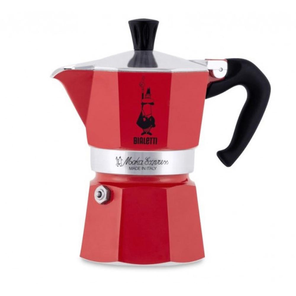 Bialetti Moka Color 6 Tassen Espressokanne rot