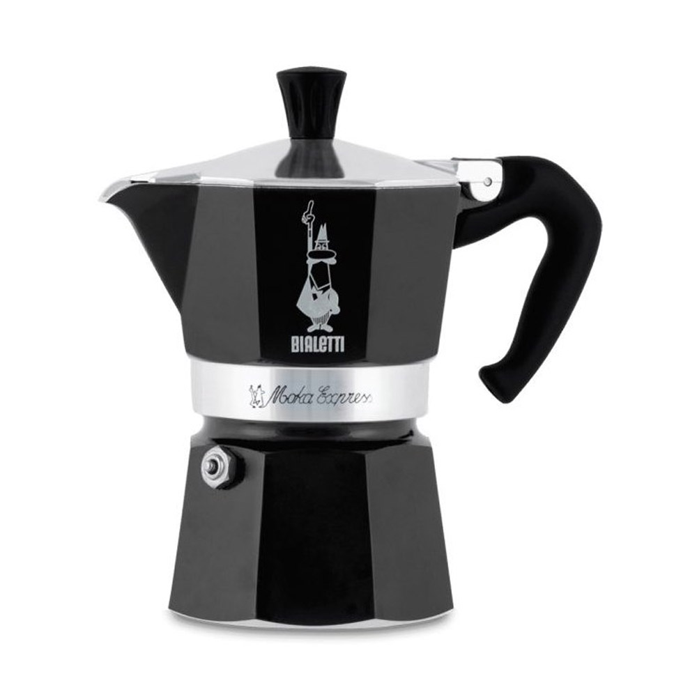 Bialetti Moka Color Espressokocher 6 Tassen schwarz