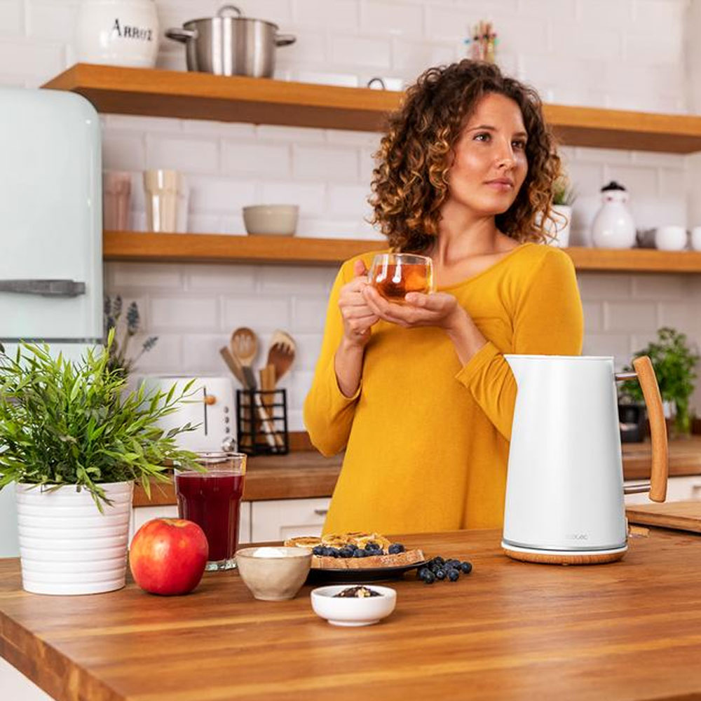 Cecotec Thermosense 400 White Woody Wasserkocher 1,7L 3000W weiß